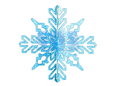 Елочная фигура "Снежинка ажурная 3D", 23 см, цвет синий - фото 1 - id-p105598796