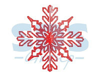 Елочная фигура "Снежинка ажурная 3D", 35 см, цвет красный