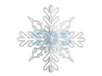 Елочная фигура "Снежинка ажурная 3D", 46 см, цвет белый