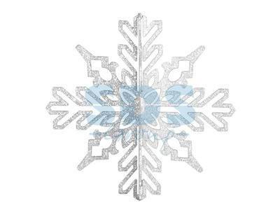 Елочная фигура "Снежинка ажурная 3D", 46 см, цвет белый - фото 1 - id-p105598799