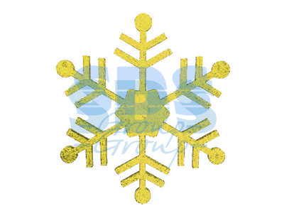 Елочная фигура "Снежинка классическая", 66 см, цвет золотой - фото 1 - id-p105598800