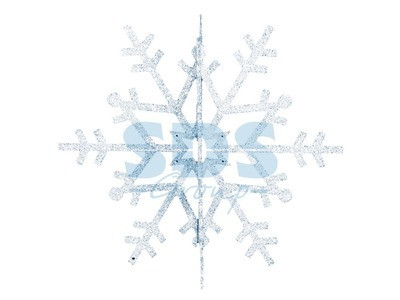 Елочная фигура "Снежинка резная 3D", 31 см, цвет белый - фото 1 - id-p105598803