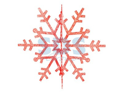 Елочная фигура "Снежинка резная 3D", 61 см, цвет красный - фото 1 - id-p105598808