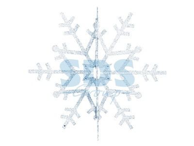 Елочная фигура "Снежинка резная 3D", 61 см, цвет серебряный - фото 1 - id-p105598809