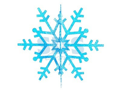 Елочная фигура "Снежинка резная 3D", 61 см, цвет синий - фото 1 - id-p105598810