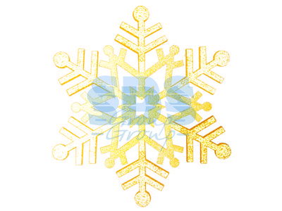 Елочная фигура "Снежинка резная", 81 см, цвет золотой - фото 1 - id-p105598811