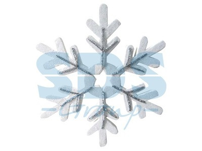 Елочная фигура "Снежинка сказочная" 40 см, цвет серебряный - фото 1 - id-p105598816