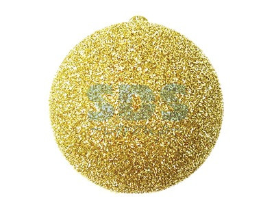 Елочная фигура "Шар с блестками", 25 см, цвет золотой - фото 1 - id-p105598887