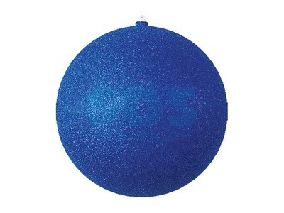 Елочная фигура "Шар с блестками", 25 см, цвет синий - фото 1 - id-p105598890
