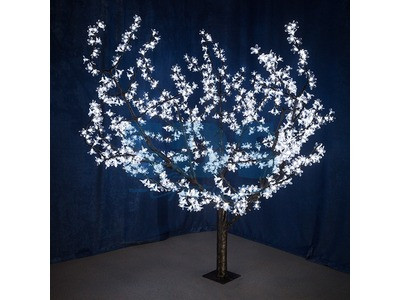 Светодиодное дерево "Сакура", высота 1,5м, диаметр кроны 1,8м, белые светодиоды, IP 54, понижающий - фото 1 - id-p105599112
