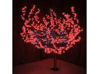 Светодиодное дерево "Сакура", высота 1,5м, диаметр кроны 1,8м, красные светодиоды, IP 54, понижающий