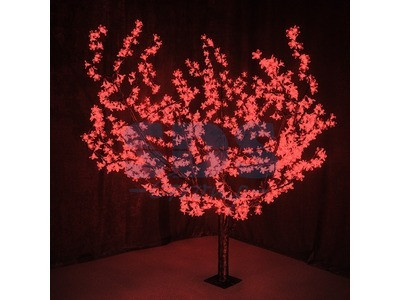 Светодиодное дерево "Сакура", высота 1,5м, диаметр кроны 1,8м, красные светодиоды, IP 54, понижающий - фото 1 - id-p105599116