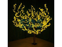 Светодиодное дерево "Сакура" высота 1,5м, диаметр кроны 1,8м, желтые светодиоды, IP 54, понижающий