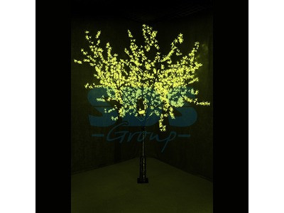 Светодиодное дерево "Сакура", высота 2,4м, диаметр кроны 2,0м, зеленые светодиоды, IP 54, понижающий - фото 1 - id-p105599125