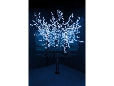 Светодиодное дерево "Сакура", высота 2,4м, диаметр кроны 2,0м, синие светодиоды, IP 64, понижающий - фото 1 - id-p105599127