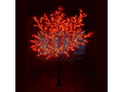 Светодиодное дерево "Сакура", высота 3,6м, диаметр кроны3,0м, красные светодиоды, IP 54, понижающий - фото 1 - id-p105599135