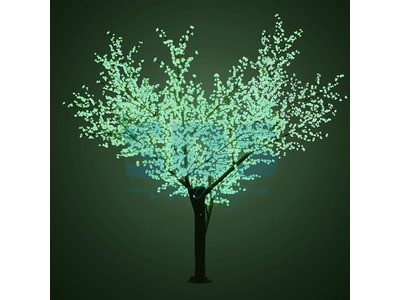 Светодиодное дерево "Сакура", высота 3,6м, диаметр кроны 3,0м, зеленые светодиоды, IP 54, понижающий - фото 1 - id-p105599138