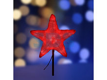 Акриловая светодиодная фигура "Звезда" 30см,  45 светодиодов,  красная,