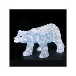 Акриловая светодиодная фигура "Белый медведь", 81х41х45 см, 270 светодиодов белого цвета, IP 44, понижающий - фото 2 - id-p105599196