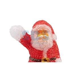 Акриловая светодиодная фигура "Санта Клаус приветствует" 30 см, 40 светодиодов, IP44 понижающий - фото 6 - id-p105599209