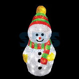 Акриловая светодиодная фигура "Снеговик с шарфом" 30 см,  40 светодиодов,  IP 44, понижающий трансформатор в, фото 3