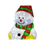Акриловая светодиодная фигура "Снеговик с шарфом" 60 см,  200 светодиодов,  IP 44, понижающий трансформатор в, фото 2