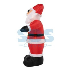 3D фигура надувная "Дед Мороз приветствует", размер 150 см, внутренняя подсветка 4 LED, компрессор с - фото 4 - id-p105599224
