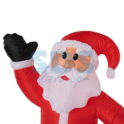 3D фигура надувная "Дед Мороз приветствует", размер 240 см, внутренняя подсветка 5 LED, компрессор с - фото 2 - id-p105599225