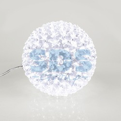 Шар светодиодный 220V, диаметр 20 см, 200 светодиодов, цвет белый - фото 6 - id-p105599263