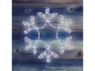 Фигура "Снежинка" цвет ТЕПЛЫЙ БЕЛЫЙ, размер 45*38 см - фото 1 - id-p105599309