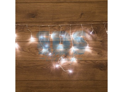 Гирлянда светодиодная "Бахрома" 3*0,8 м 200 LED БЕЛЫЕ, прозрачный ПВХ - фото 1 - id-p105599447