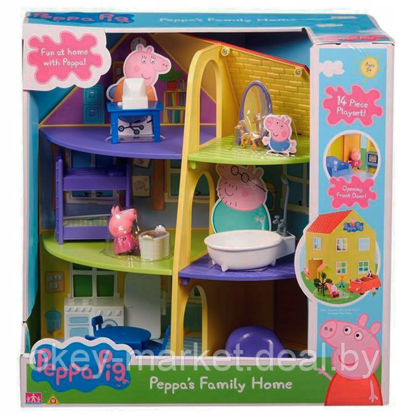 Игровой набор Дом семьи Peppa Pig 06384 - фото 2 - id-p109817898