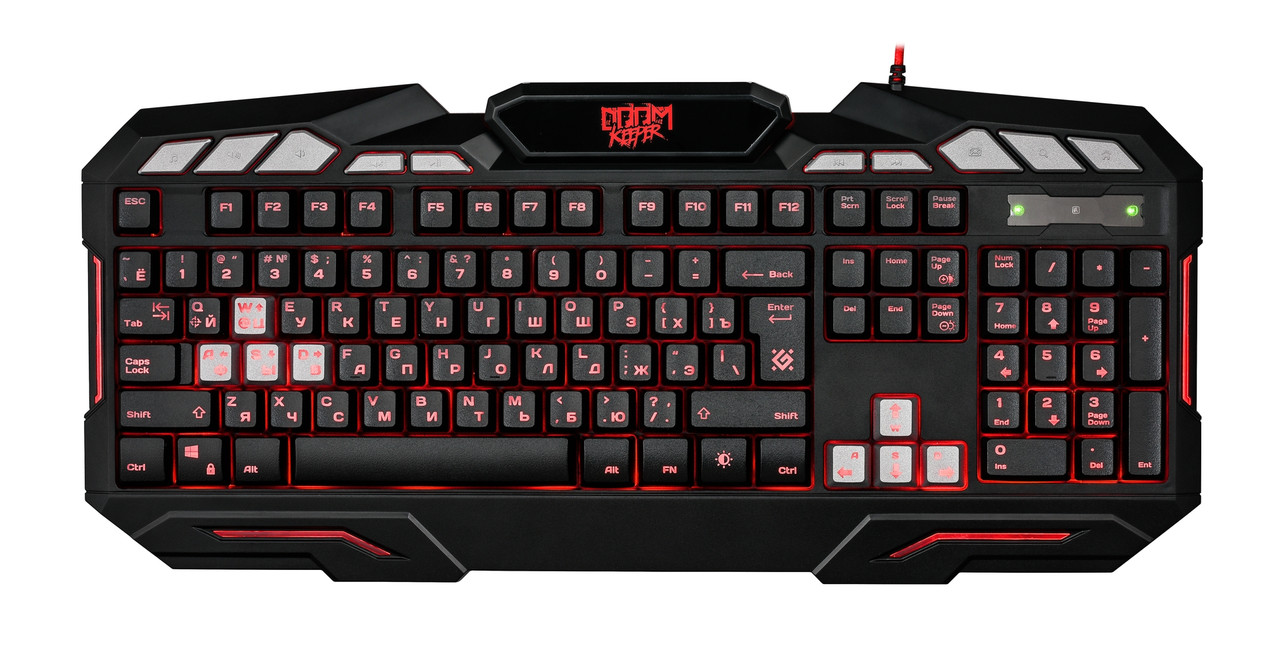 Проводная игровая клавиатура Defender Doom Keeper GK-100DL RU,3-х цветная,19 Anti-Ghost - фото 1 - id-p109920869