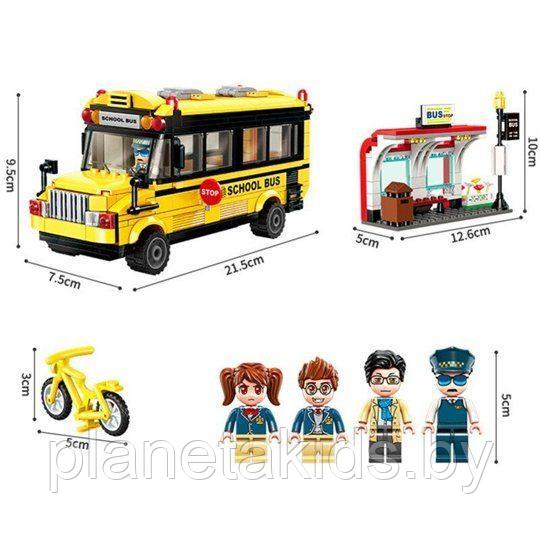 Конструктор Школьный желтый автобус, Qman 1136, 440 дет, аналог Лего - фото 4 - id-p109929853
