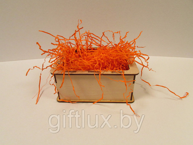 Наполнитель бумажный Стружка (100 гр) оранжевый, фото 2
