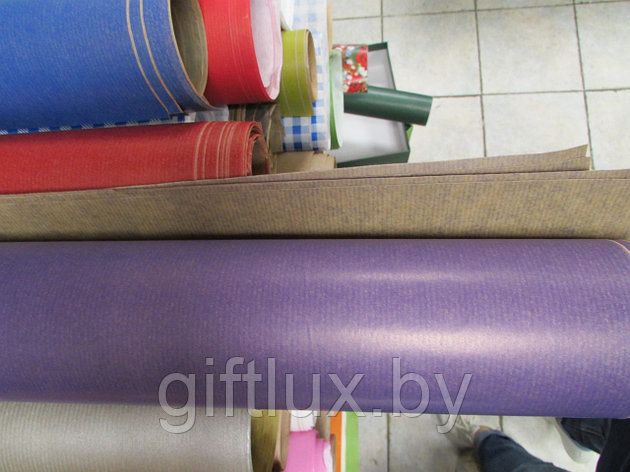 Бумага Крафт Однотон 75 см *82 м (40 гр) фиолетовый, фото 2