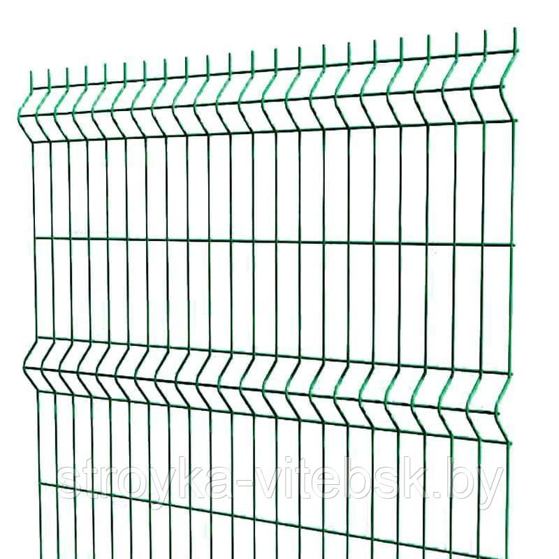 3D забор для дома, панель оцинкованная с полимерным покрытием (RAL 6005/7016/8017) 1,23*2,5 м 4 мм