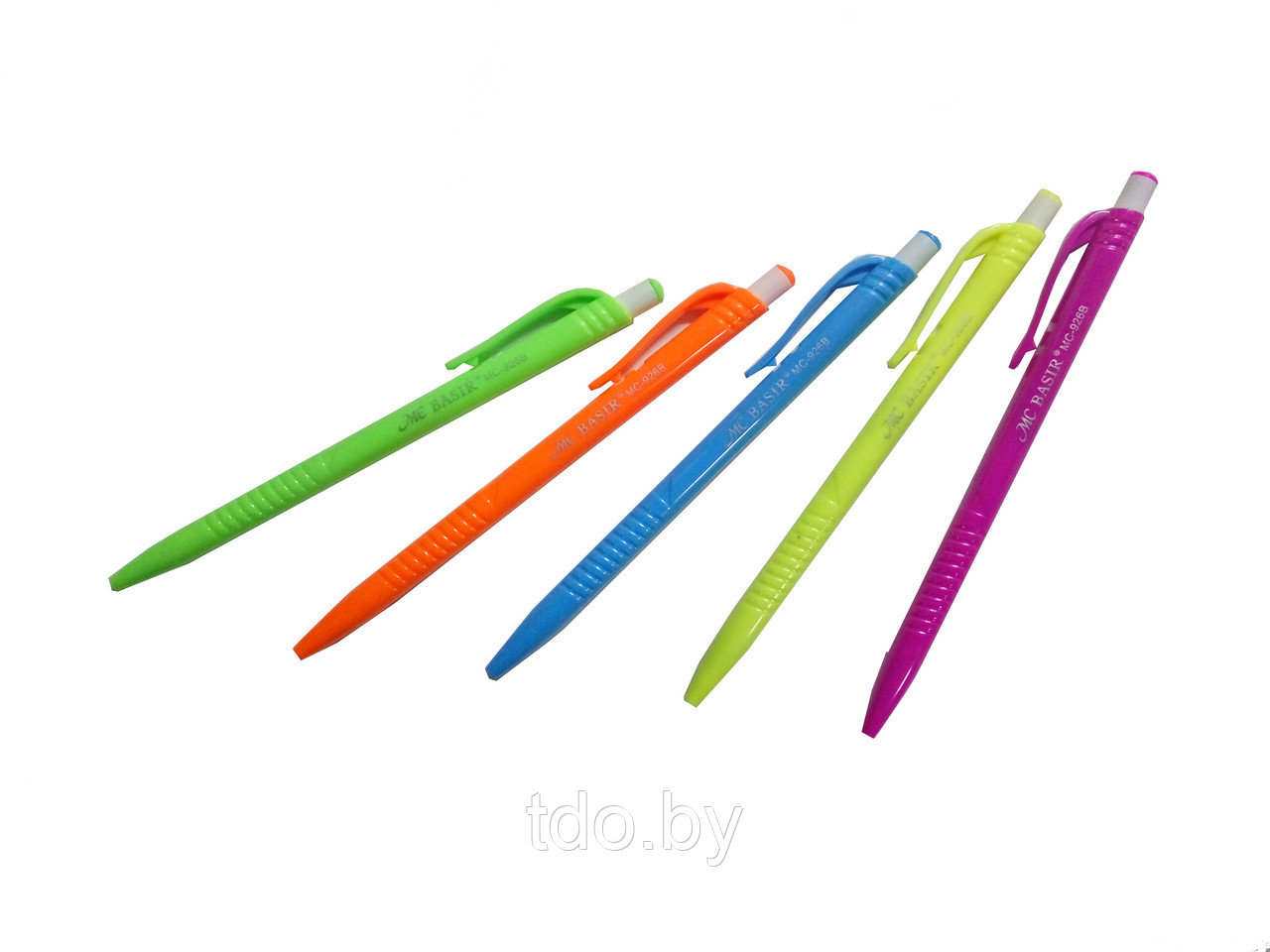 Автоматическая шариковая ручка: с боковым отжимом, яркий, цветной, пластмассовый корпус, цвет чернил- синий - фото 1 - id-p107242326