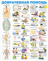 Плакат "ДОВРАЧЕБНАЯ ПОМОЩЬ" на пластике р-р 65*90 см