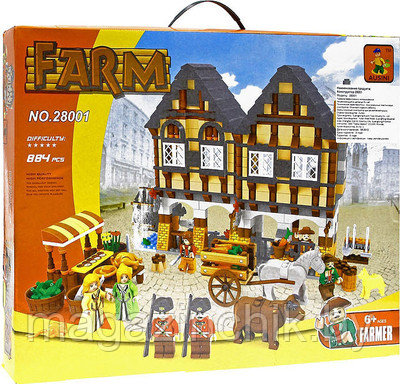 Конструктор Фермерское хозяйство 28001 Ausini 884 детали аналог Лего (LEGO)