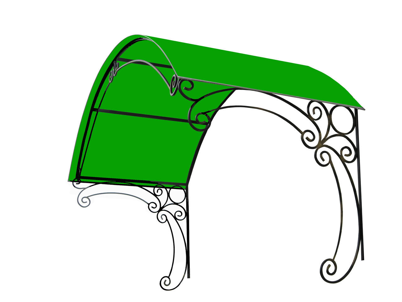 Кованый козырёк №11