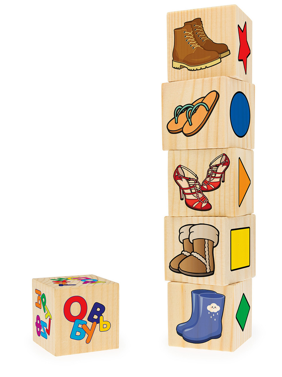 Деревянные кубики для детей "Ассоциации" - фото 2 - id-p110029484