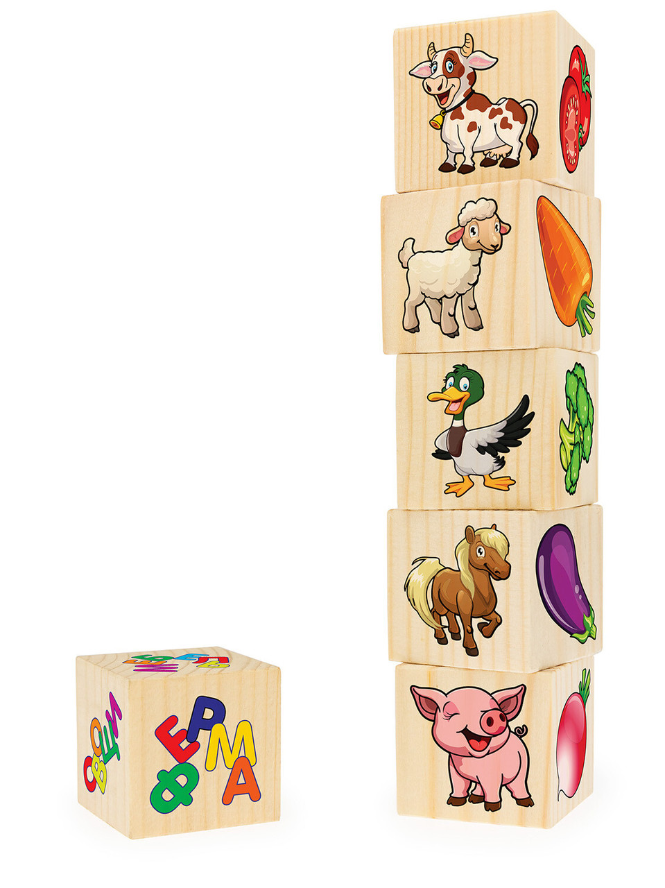 Деревянные кубики для детей "Ассоциации" - фото 7 - id-p110029484