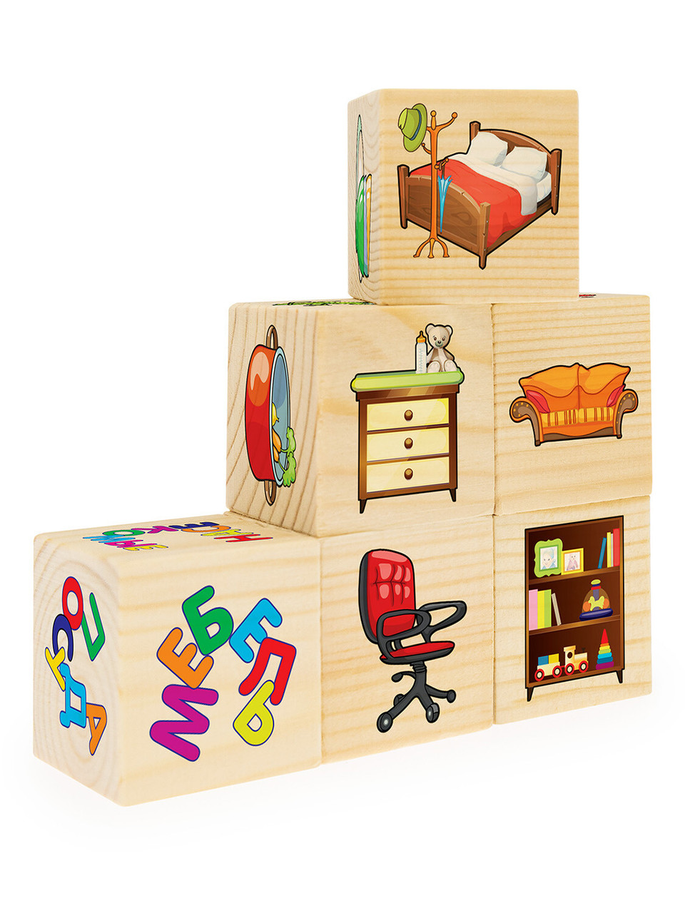 Деревянные кубики для детей "Ассоциации" - фото 1 - id-p110029484