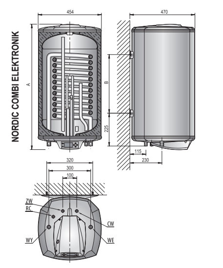 Водонагреватель комбинированный Elektromet Nordic Combi 100 - фото 2 - id-p110111414