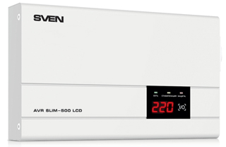 Стабилизатор напряжения Sven AVR Slim 500 LCD - фото 1 - id-p110112720