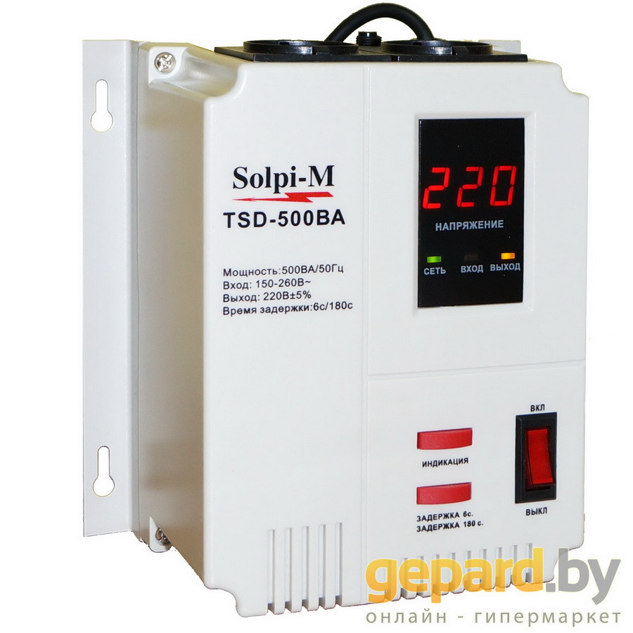 Стабилизатор напряжения SOLPI-M TSD-500BA - фото 2 - id-p110112753