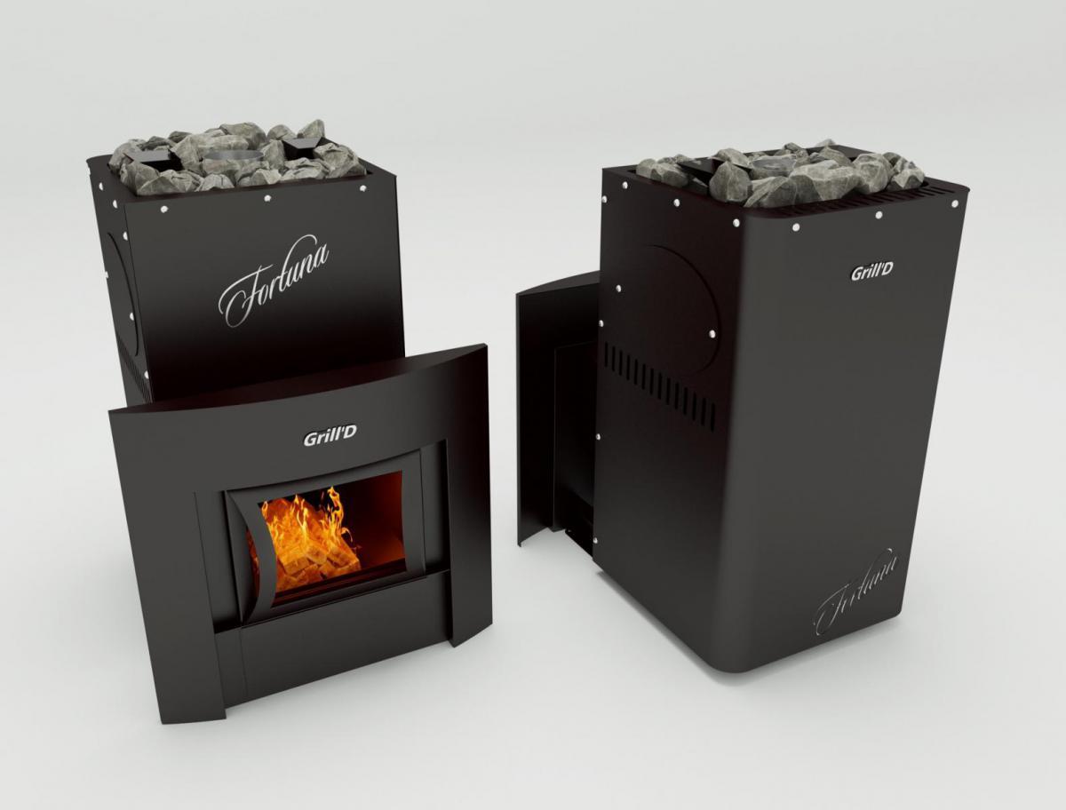 Банная печь Grill'D Fortuna 200 window black