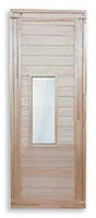 Дверь для сауны БШ Глухая со стеклом 7х17 (34021)