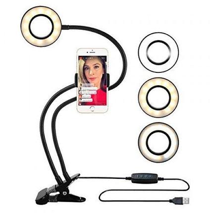Держатель для телефона на прищепке с подсветкой Professional Live Stream, фото 2